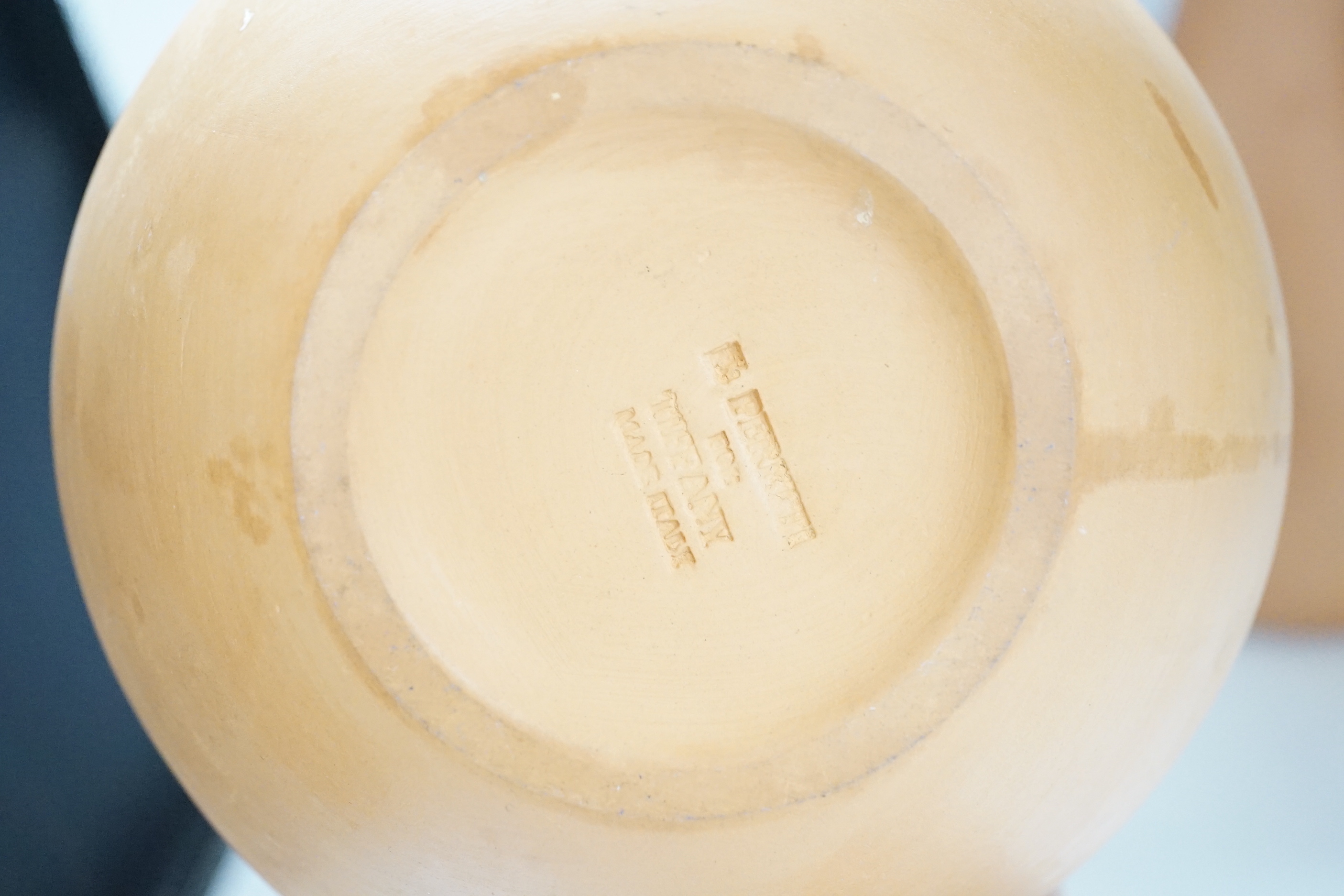Elsa Peretti made in Italy for Tiffany. A terracotta ewer and a thumb-print bowl (2) ewer 27cm high